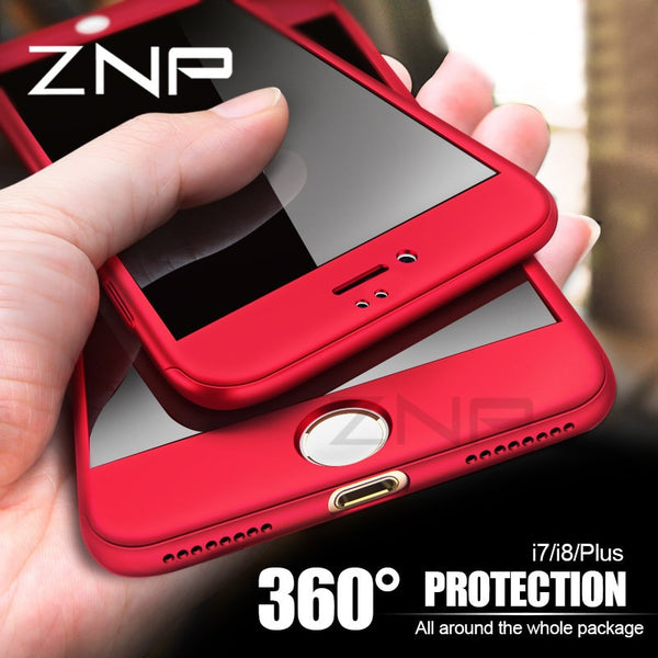 360 Full Cover Protection Case For iPhone With Tempered Glass