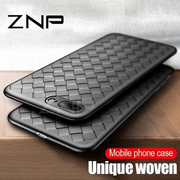 Ultra Thin Slim Back Weave Cases For iPhone