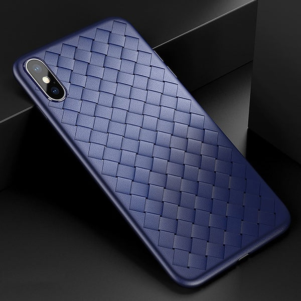 Ultra Thin Slim Back Weave Cases For iPhone