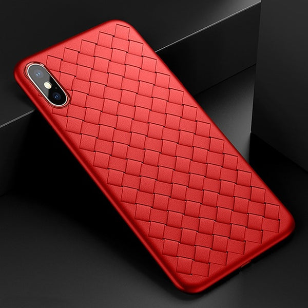 Ultra Thin Slim Back Weave Cases For iPhone