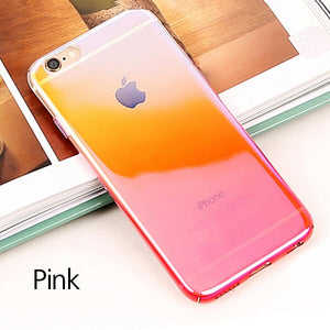 Ultra Slim Gradient Color Hard PC Case For iPhone