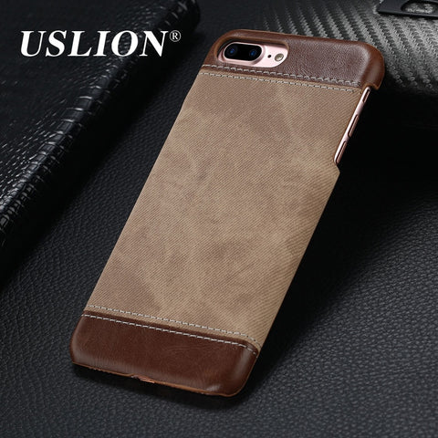 Retro Style Cloth Skin Leather Phone Cases for iPhone