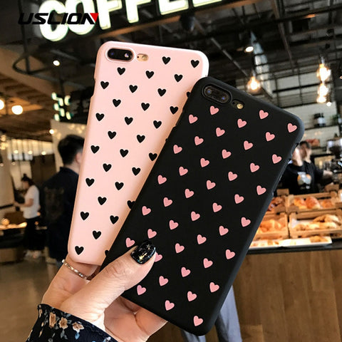 Cute Couple Love Heart Case For iPhone