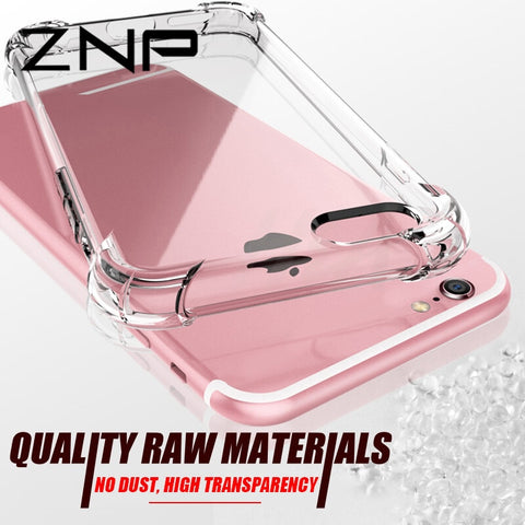 Luxury Anti-knock Transparent Cases For iPhone