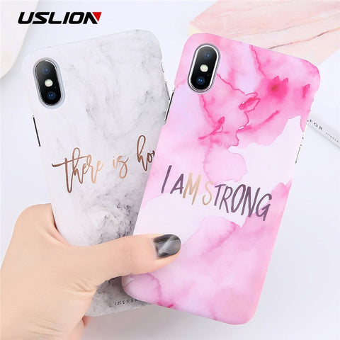 Ultra Thin Matte PC Case For iPhone Letter Hard