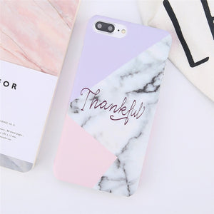 Ultra Thin Matte PC Case For iPhone Letter Hard