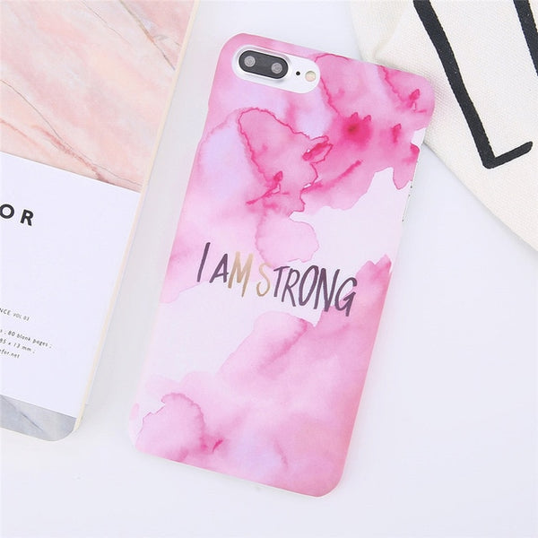 Ultra Thin Matte PC Case For iPhone Letter Hard