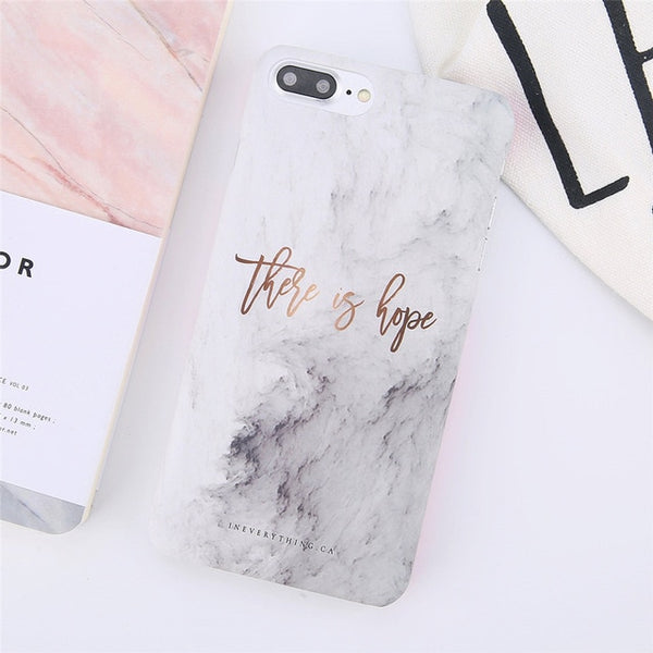 Ultra Thin Matte PC Case For iPhone Letter Hard