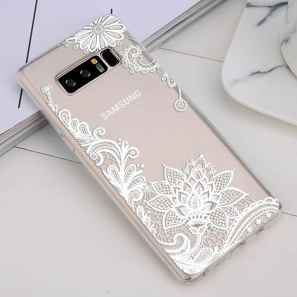 Retro Sexy Lace Mandala Flower Clear Soft For Samsung