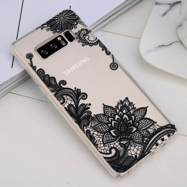 Retro Sexy Lace Mandala Flower Clear Soft For Samsung