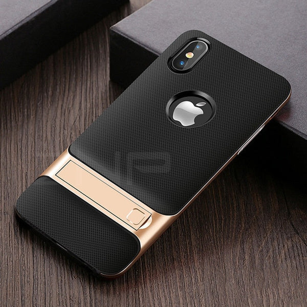 360 Protective Kickstand Shock Proof Holder Case For iPhone