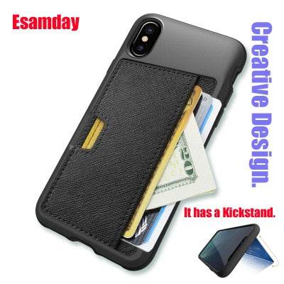 Slim Leather case for iPhone X