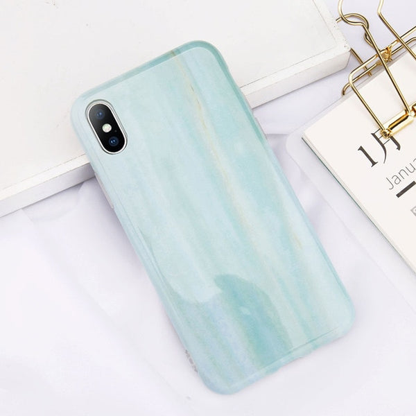 Glitter Powder Marble Phone Case For iPhone Glossy Stone Silicone Soft Back Cover