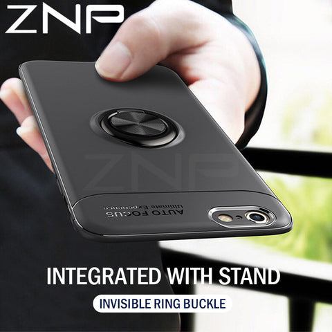 Luxury Car Bracket Ring Magnetic  Protective Case For iPhone