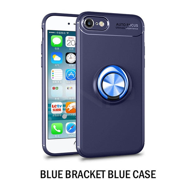 Luxury Car Bracket Ring Magnetic  Protective Case For iPhone