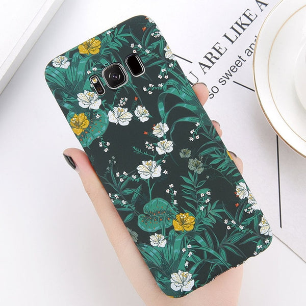 Flower Green Leaves Phone Case For Samsung