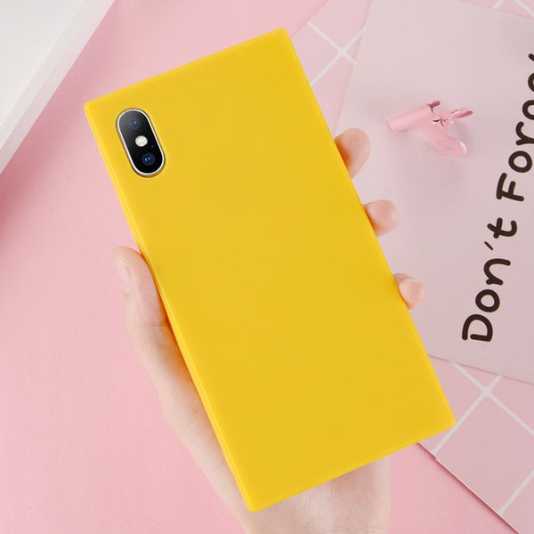 Square Silicone Case For iPhone