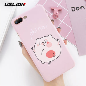 Cartoon Pig Pattern Case For iPhon