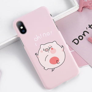 Cartoon Pig Pattern Case For iPhon