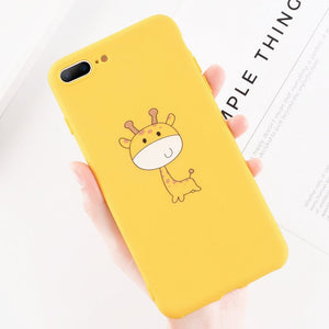 Funny Cartoon Giraffe Phone Case For iPhone