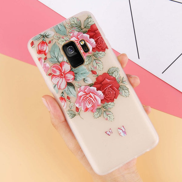 Rose Floral Leaves Phone Case For Samsung