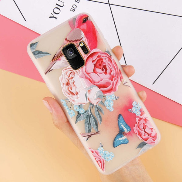 Rose Floral Leaves Phone Case For Samsung