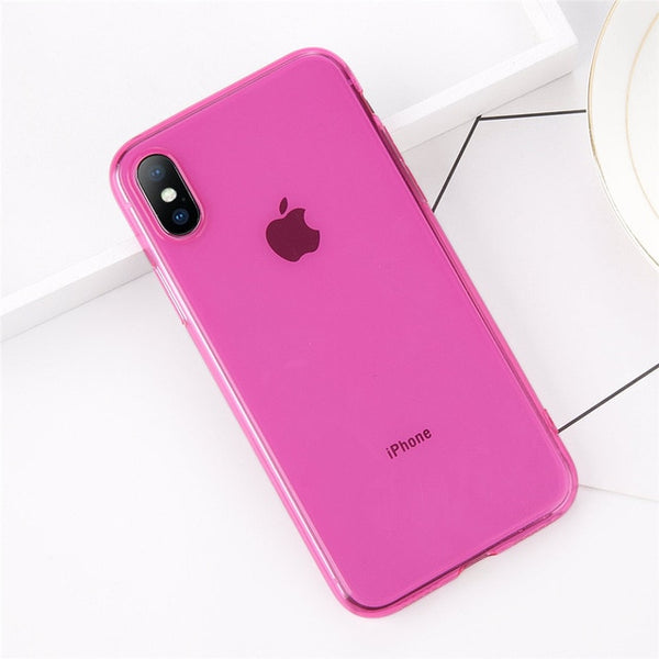 Soft Clear Silicone Case For iPhone