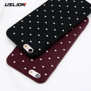 Wine Red Ploka Dots Phone Case For iPhone