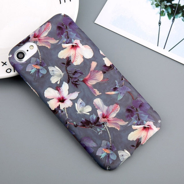 Flower Cherry Tree Hard PC Phone Cases  For iPhone