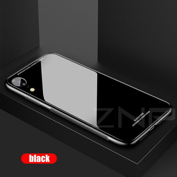 Full Cover Phone Cases For iPhone Tempered Glass Shell