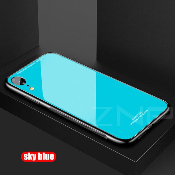 Full Cover Phone Cases For iPhone Tempered Glass Shell