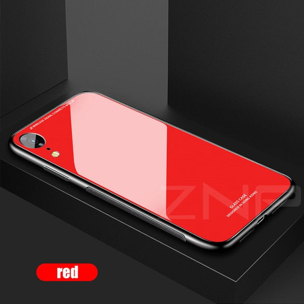 Full Cover Phone Cases For iPhone Tempered Glass Shell