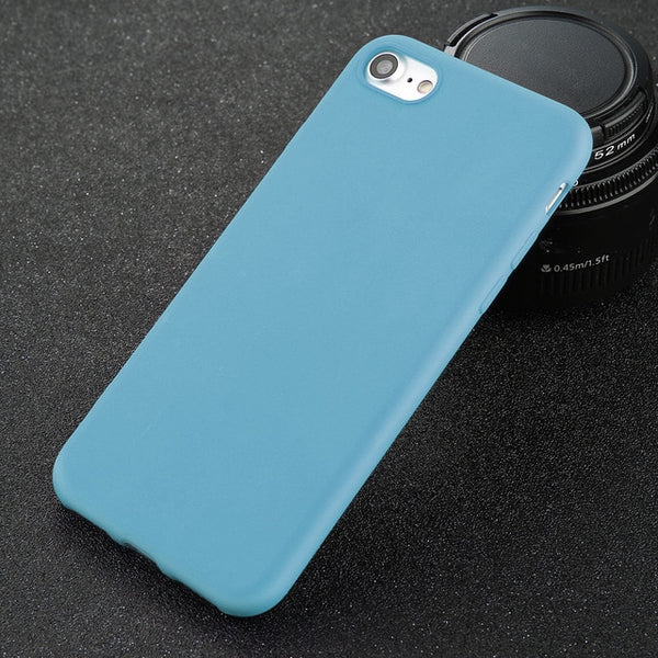 Phone Case For iPhone Candy Color Back Cover