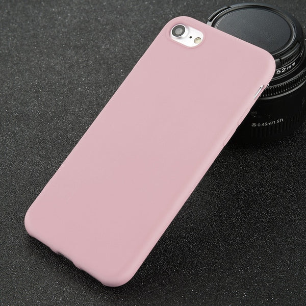 Phone Case For iPhone Candy Color Back Cover