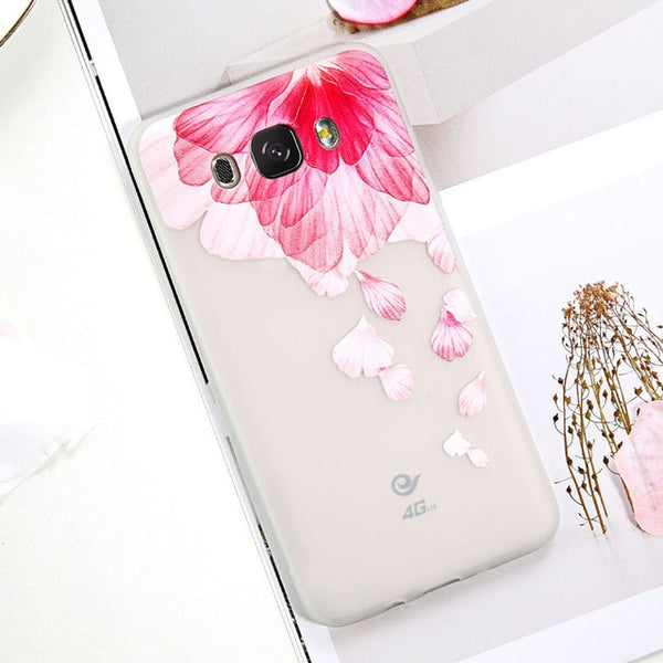 Clear Soft Flower Case for Samsung