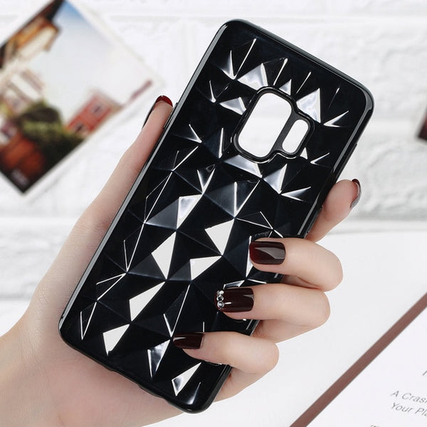 3D Diamond Clear Soft Phone Case for Samsung