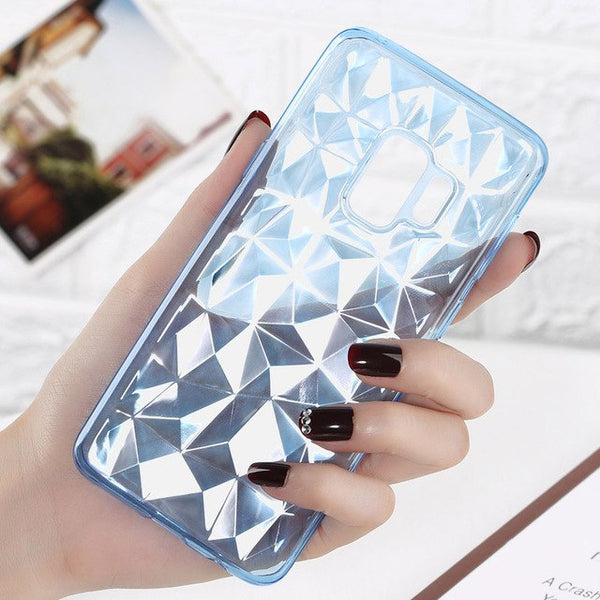 3D Diamond Clear Soft Phone Case for Samsung