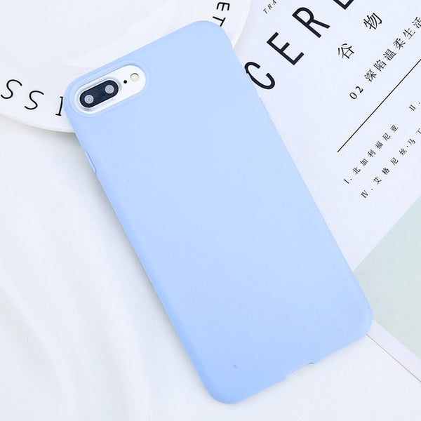 Candy Color Plain Phone Case For iPhone