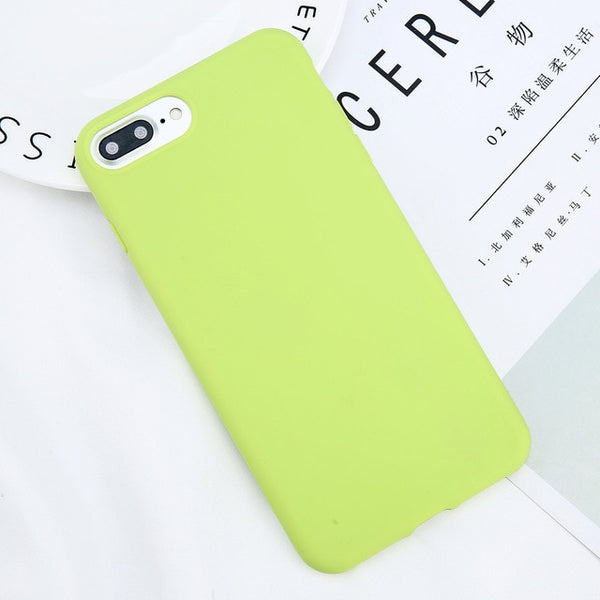 Candy Color Plain Phone Case For iPhone