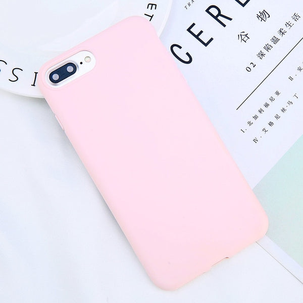 Candy Color Plain Phone Case For iPhone