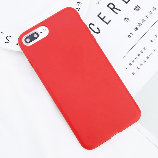 Candy Color Plain Phone Case For iPhone