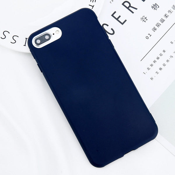 Candy Color Plain Phone Case For iPhone