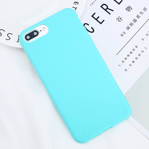 Candy Color Plain Phone Case For iPhone