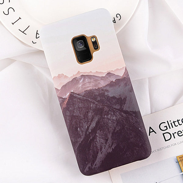 Mountain Peak Forest Hard Ultra Thin Phone Case For Samsung