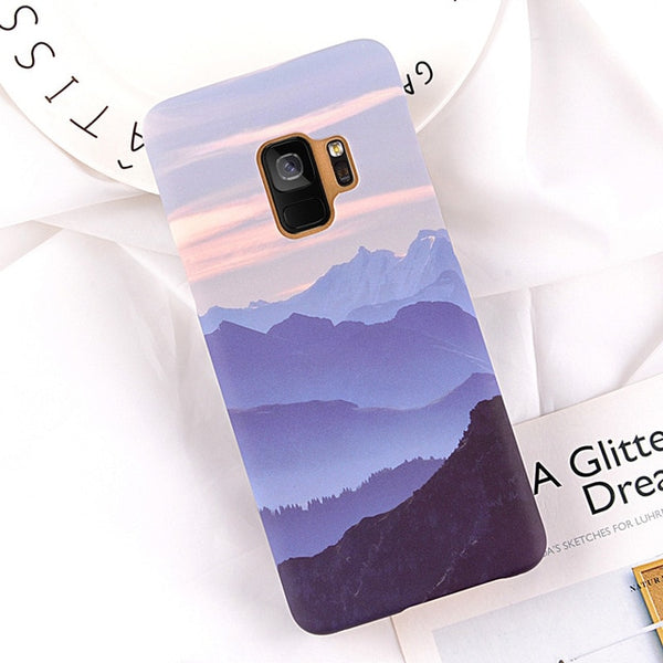 Mountain Peak Forest Hard Ultra Thin Phone Case For Samsung