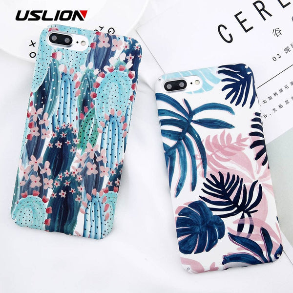 Candy Color Leaf Case For iPhone