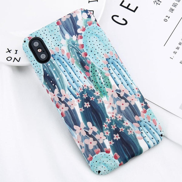 Candy Color Leaf Case For iPhone