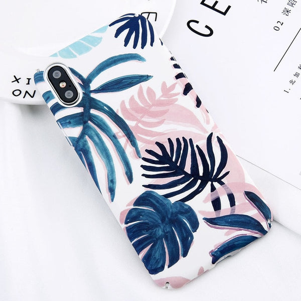 Candy Color Leaf Case For iPhone