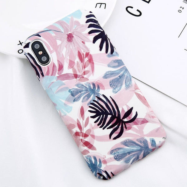 Candy Color Leaf Case For iPhone