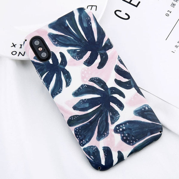 Candy Color Leaf Case For iPhone